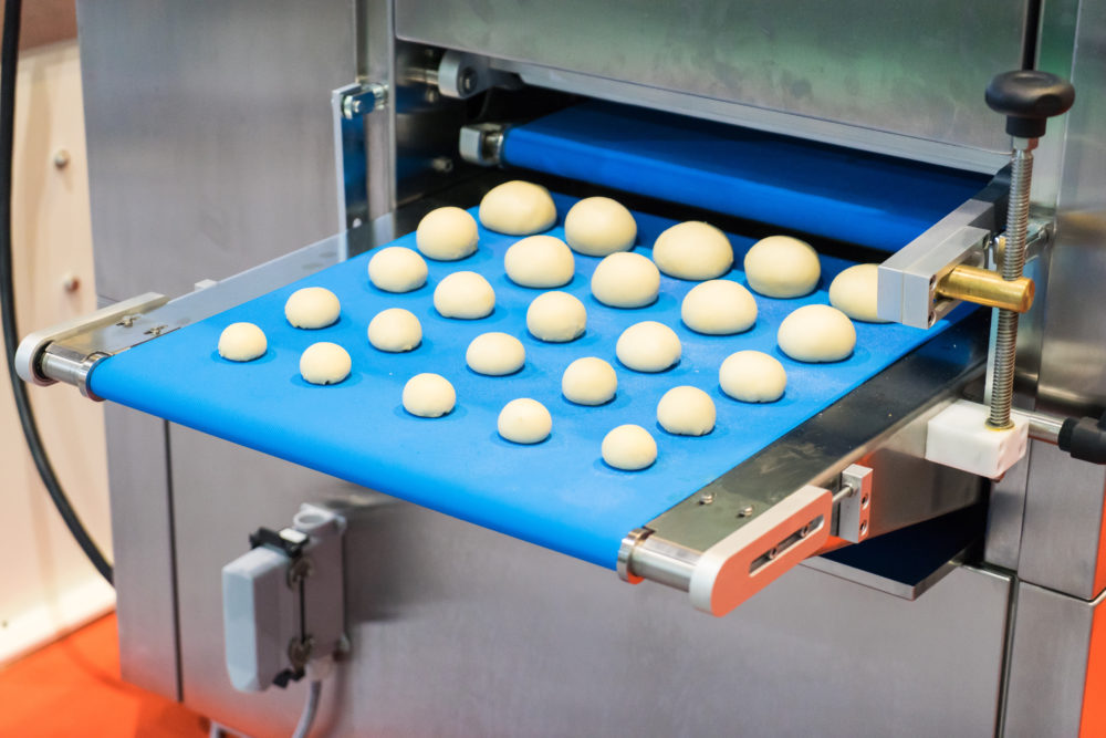 Automate Bun Making Machine factory, Bakery Bread house manufacturing. Bakery industrial machine. Bread Automated oven. Bakery Hi tech production.